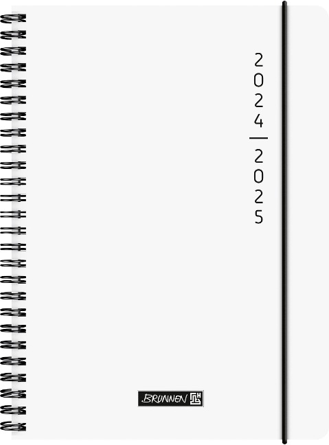 Schülerkalender 2024/2025 "Plain White", 2 Seiten = 1 Woche, A5, 208 Seiten, weiß - 