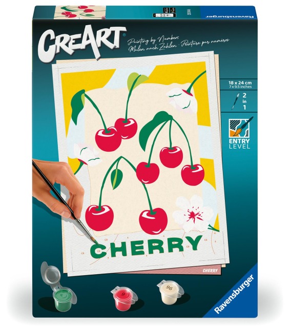 CreArt, Malen nach Zahlen Adults Trend - Kirschen - 