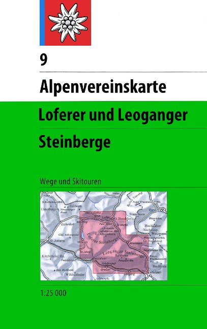 DAV Alpenvereinskarte 09 Loferer + Leoganger Steinberge 1 : 25 000 - 