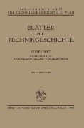 Cover-Bild zum Titel 'Blätter für Technikgeschichte' von 'V. Schützenhofer'