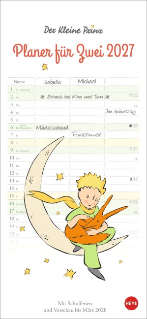 Der kleine Prinz Planer für zwei 2027 - 
