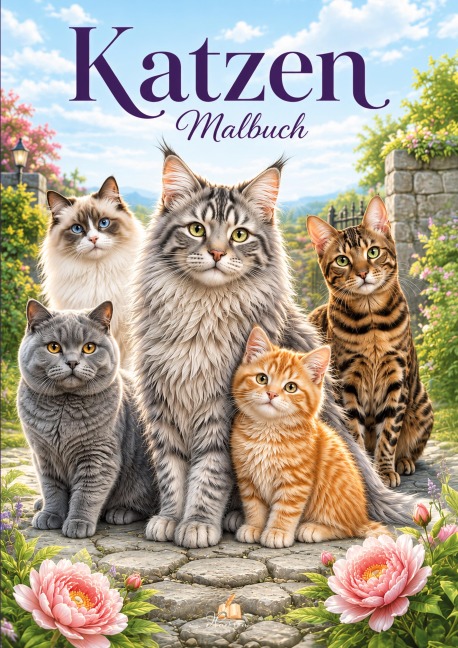 Katzen Malbuch für Kinder ab 8 Jahren und Erwachsene mit 50 detailreichen Ausmalmotiven - Josef Mickey Müller