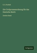 Cover-Bild zum Titel 'Die Civilprozessordnung für das Deutsche Reich' von 'E. S. Puchelt'