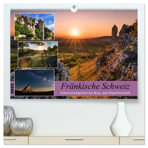 Fränkische Schweiz - Sehenswürdigkeiten der Berg- und Hügellandschaft (hochwertiger Premium Wandkalender 2025 DIN A2 quer), Kunstdruck in Hochglanz - Raphael Amesoeder