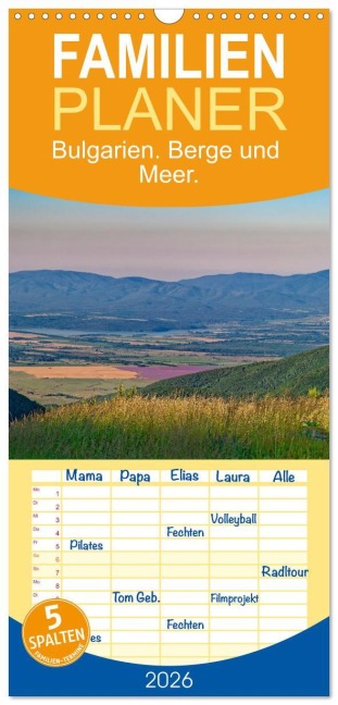 Familienplaner 2026 - Bulgarien. Berge und Meer. mit 5 Spalten (Wandkalender, 21 x 45 cm) CALVENDO - Markus Beck