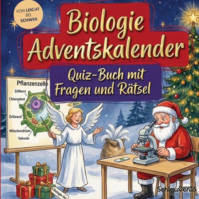 Biologie-Adventskalender: Quiz-Buch mit Fragen und Rätsel - Schlauvento Interactive