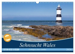 Sehnsucht Wales - Collagen eines Landes (Wandkalender 2026 DIN A3 quer), CALVENDO Monatskalender - Mooseman Sattler