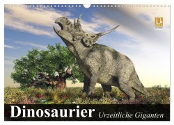 Cover-Bild zum Titel 'Dinosaurier. Urzeitliche Giganten (Wandkalender 2026 DIN A3 quer), CALVENDO Monatskalender' von 'Elisabeth Stanzer'