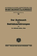 Cover-Bild zum Titel 'Der Austausch von Betriebserfahrungen' von 'Boller Boller'