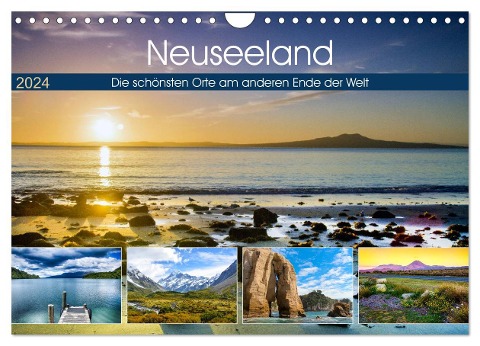 Neuseeland - Die schönsten Orte am anderen Ende der Welt (Wandkalender 2024 DIN A4 quer), CALVENDO Monatskalender - Christian Bosse