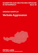 Cover-Bild zum Titel 'Verbale Aggression' von 'Oksana Havryliv'