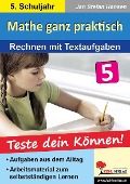 Cover-Bild zum Titel 'Mathe ganz praktisch - Rechnen mit Textaufgaben, 5. Schuljahr' von 'Jan S Hansen'