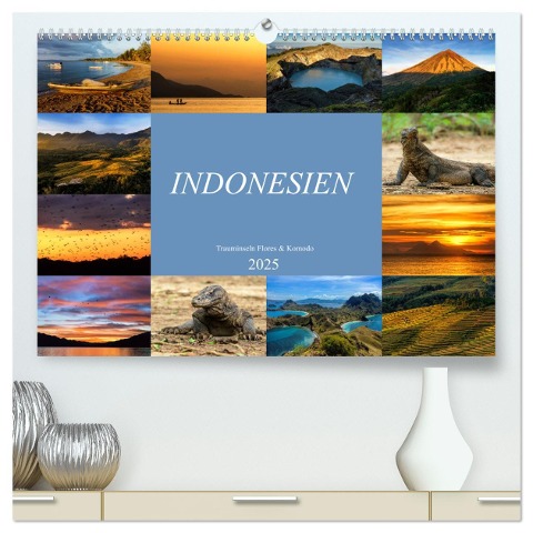 Indonesien - Inselparadies Flores & Komodo (hochwertiger Premium Wandkalender 2025 DIN A2 quer), Kunstdruck in Hochglanz - Sandra Schänzer