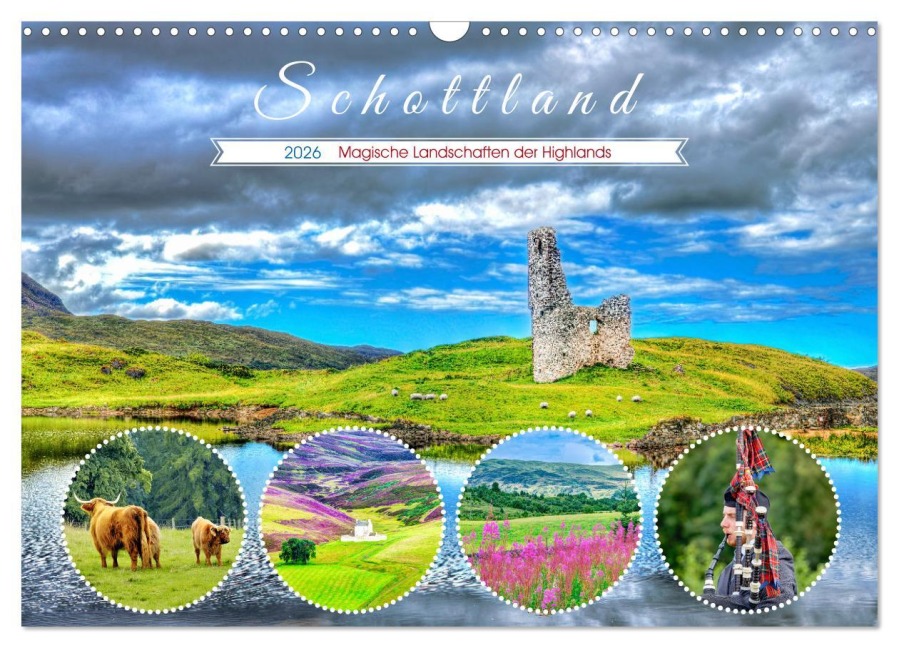 Schottland - Magische Landschaften der Highlands (Wandkalender 2026 DIN A3 quer), CALVENDO Monatskalender - Dieter Meyer