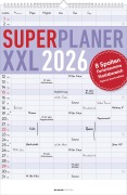 Cover-Bild zum Titel 'Superplaner XXL 2026 8 Spalten - Timer 33x49,5 cm - Offset-Papier - mit Ferienterminen - Wand-Planer - Alpha Edition' von ''