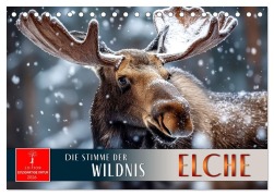 Cover-Bild zum Titel 'Elche - die Stimme der Wildnis (Tischkalender 2026 DIN A5 quer), CALVENDO Monatskalender' von 'Peter Roder'