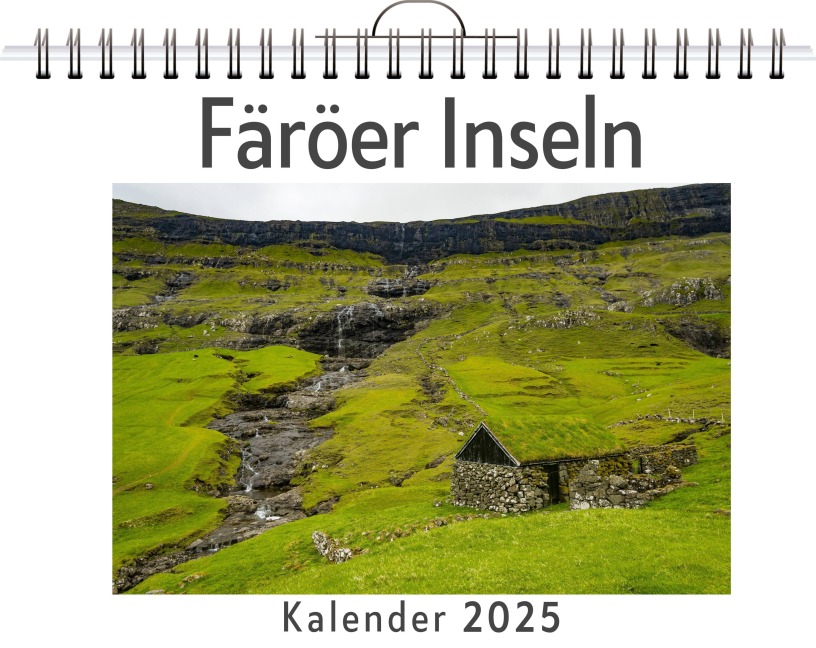 Färöer Inseln - (Wandkalender 2025, Kalender DIN A4 quer, Monatskalender im Querformat mit Kalendarium, das perfekte Geschenk) - Ava Schmitt