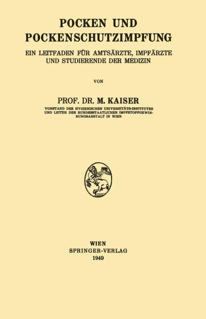 Pocken und Pockenschutzimpfung - Marius Kaiser