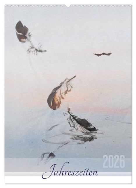 Jahreszeiten in Stil japanischer Malerei - Kunst (Wandkalender 2026 DIN A2 hoch), CALVENDO Monatskalender - Eugeniya Kareva