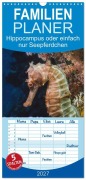 Cover-Bild zum Titel 'Familienplaner 2027 - Hippocampus oder einfach nur Seepferdchen mit 5 Spalten (Wandkalender, 21 x 45 cm) CALVENDO' von 'Dieter Gödecke'