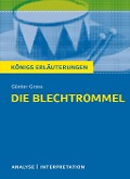 Cover-Bild zum Titel 'Die Blechtrommel von Günter Grass. Textanalyse und Interpretation mit ausführlicher Inhaltsangabe und Abituraufgaben mit Lösungen.' von 'Günter Grass'