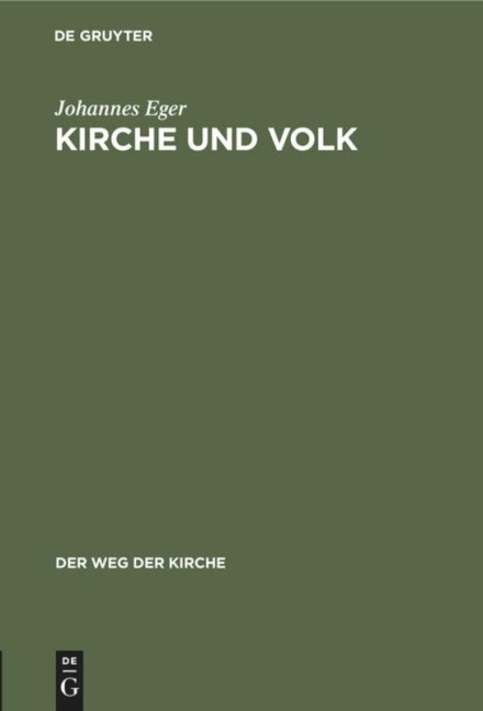 Kirche und Volk - Johannes Eger