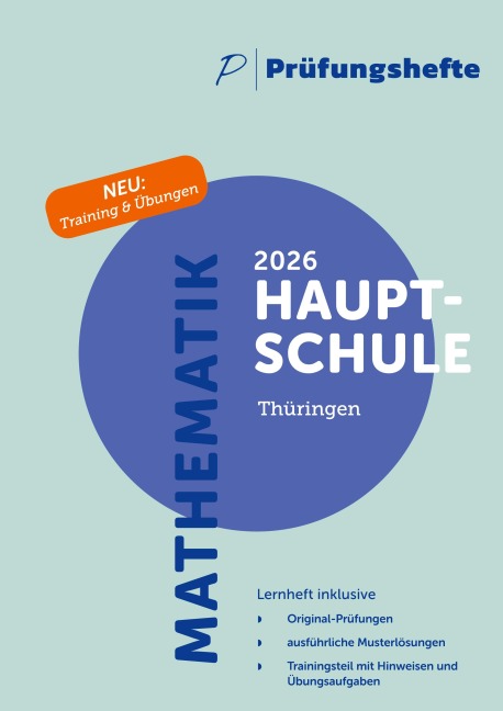 Prüfungsheft & Training - 2026 Mathematik Hauptschule - Thüringen - Original-Prüfungen und Lösungen - 