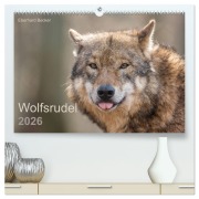 Cover-Bild zum Titel 'Wolfsrudel (hochwertiger Premium Wandkalender 2026 DIN A2 quer), Kunstdruck in Hochglanz' von 'Eberhard Becker'