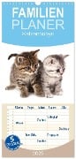 Familienplaner 2025 - Katzenbabys mit 5 Spalten (Wandkalender, 21 x 45 cm) CALVENDO - Hesch-Foto Hesch-Foto