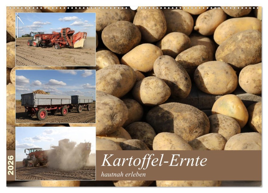 Kartoffel-Ernte - hautnah erleben (Wandkalender 2026 DIN A2 quer), CALVENDO Monatskalender - SchnelleWelten SchnelleWelten
