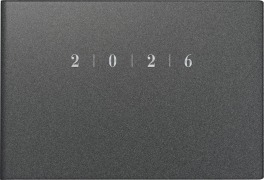 rido/idé 7017563806 | Taschenkalender Mod. Septimus 2026 | A6 quer, Kunststoff, grau - 