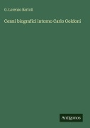 Cover-Bild zum Titel 'Cenni biografici intorno Carlo Goldoni' von 'G. Lorenzo Bartoli'