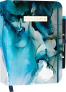 Cover-Bild zum Titel 'Bullet Journal "Dramatic Watercolor" mit original Tombow MONO edge Dual-Tip Highlighter sky blue' von ''