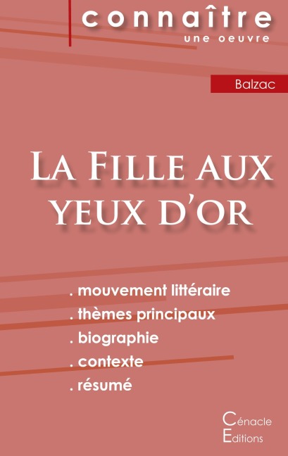 Fiche de lecture La Fille aux yeux d'or de Balzac (Analyse littéraire de référence et résumé complet) - Honoré de Balzac