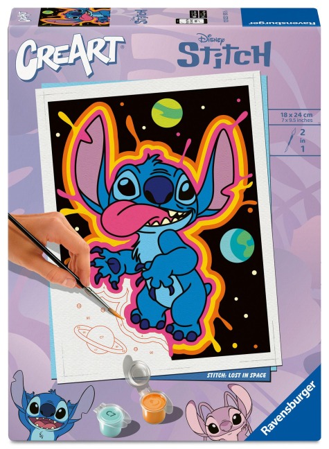 CreArt, Malen nach Zahlen Adults Trend - Disney Stitch: Verloren im All - 