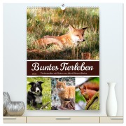 Cover-Bild zum Titel 'Buntes Tierleben (hochwertiger Premium Wandkalender 2026 DIN A2 hoch), Kunstdruck in Hochglanz' von 'Sabine Löwer'
