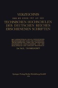 Cover-Bild zum Titel 'Verzeichnis der bis Ende 1912 an den Technischen Hochschulen des Deutschen Reiches Erschienenen Schriften' von 'Paul Trommsdorff'