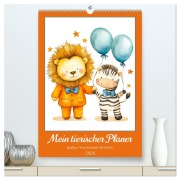 Cover-Bild zum Titel 'Mein tierischer Planer - Spaßiger Notiz-Kalender für Kinder (hochwertiger Premium Wandkalender 2026 DIN A2 hoch), Kunstdruck in Hochglanz' von 'Anja Frost'