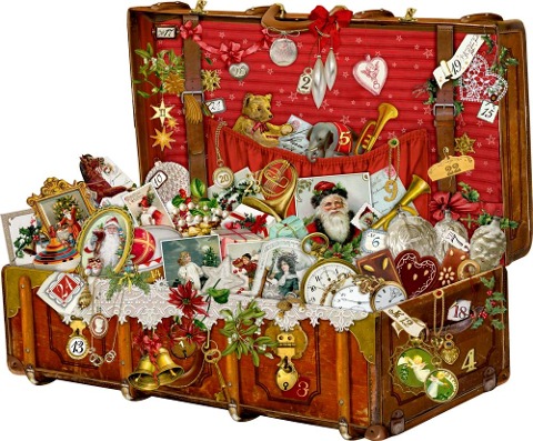 A3-Wandkalender Weihnachtskoffer - 