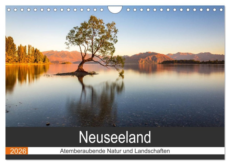 Neuseeland - Atemberaubende Natur und Landschaften (Wandkalender 2026 DIN A4 quer), CALVENDO Monatskalender - Torsten Hartmann