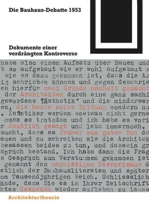 Die Bauhaus-Debatte 1953 - 