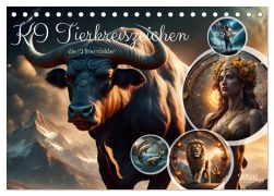 Cover-Bild zum Titel 'KI Tierkreiszeichen (Tischkalender 2026 DIN A5 quer), CALVENDO Monatskalender' von 'Claudia Schimmack'