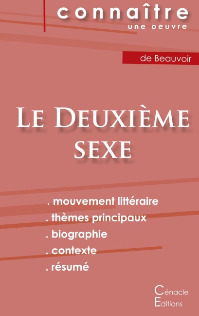 Fiche de lecture Le Deuxième sexe (tome 1) de Simone de Beauvoir (Analyse littéraire de référence et résumé complet) - Simone de Beauvoir