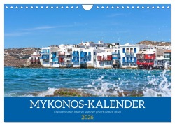 Cover-Bild zum Titel 'Griechenland - Mykonos Kalender (Wandkalender 2026 DIN A4 quer), CALVENDO Monatskalender' von 'Michael Bihlmayer - Bihlmayer-MEDIA'