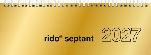Cover-Bild zum Titel 'rido/idé 7036121917 Querterminbuch Mod. septant 2027 305×105 mm, Karton, gold' von ''