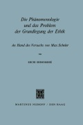 Cover-Bild zum Titel 'Die Phänomenologie und das Problem der Grundlegung der Ethik' von 'Eiichi Shimomisse¿'