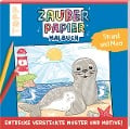 Cover-Bild zum Titel 'Zauberpapier Malbuch Strand und Meer' von 'Natascha Pitz'