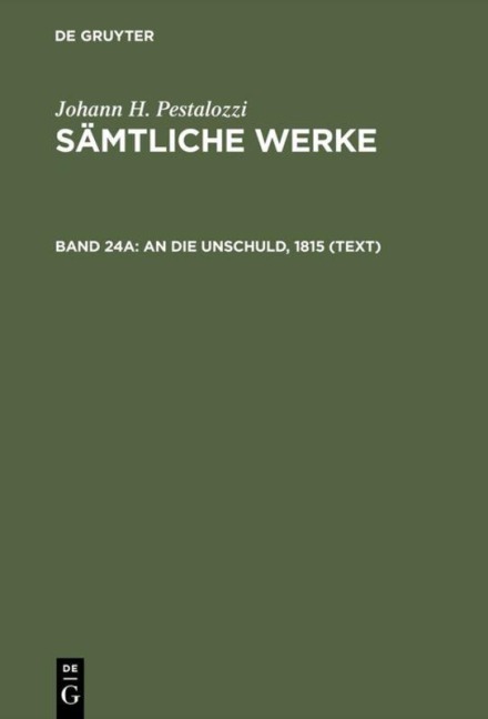An die Unschuld, 1815 (Text) - 