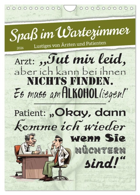 Spaß im Wartezimmer (Wandkalender 2026 DIN A4 hoch), CALVENDO Monatskalender - Sabine Löwer