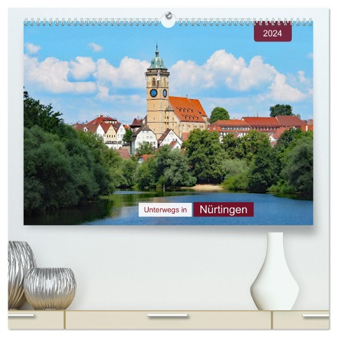 Unterwegs in Nürtingen (hochwertiger Premium Wandkalender 2024 DIN A2 quer), Kunstdruck in Hochglanz - Angelika Keller